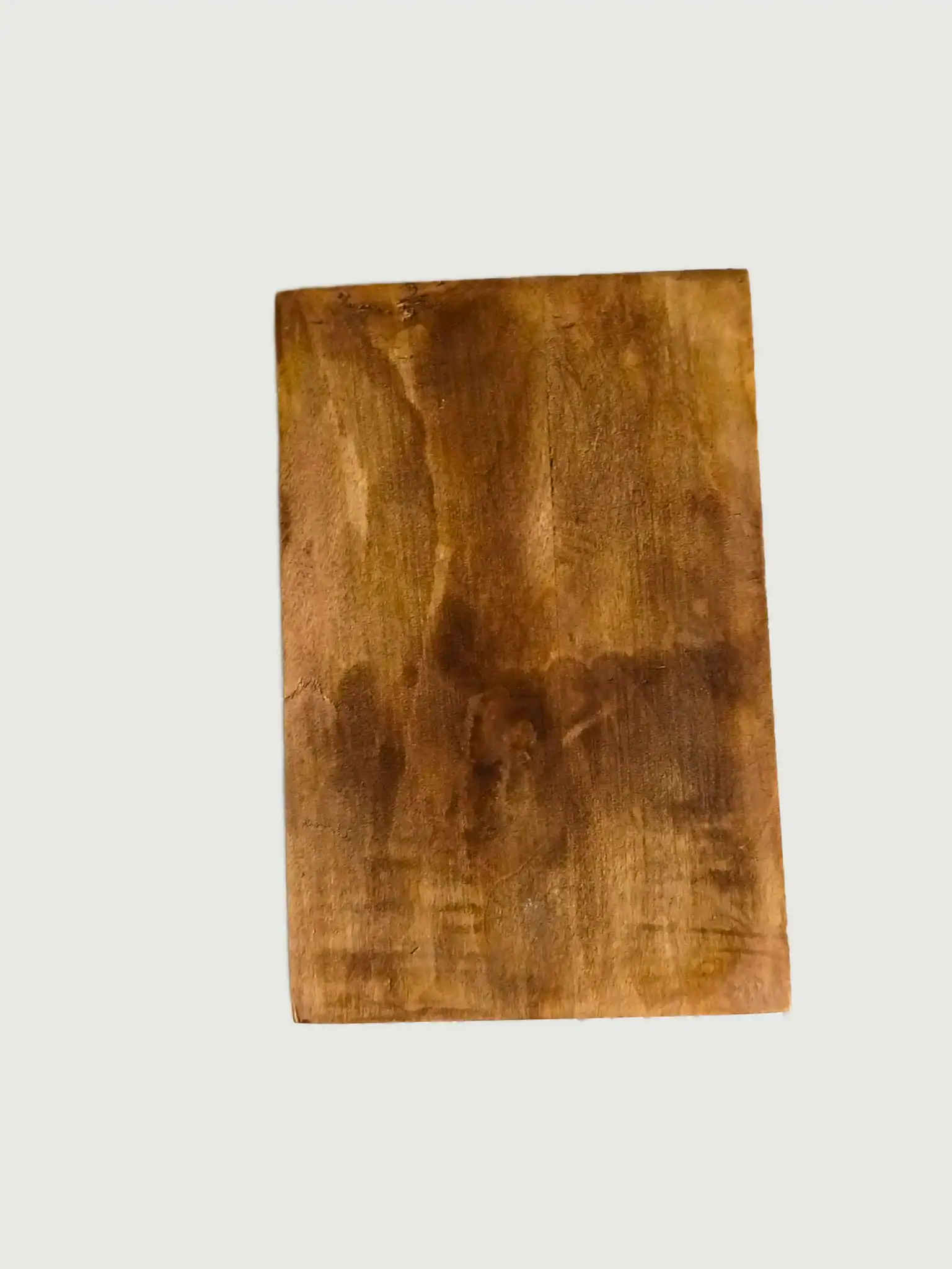Orthodox Jesus Icon, back view of 10x15 cm hand-painted linden wood panel, stained and handcrafted, showcasing the authentic Orthodox religious artwork.